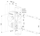 LOCINOX LEKQU2 ELEKTRISCH SLOT IN OPBOUW MET NORMAAL OPEN WERKING