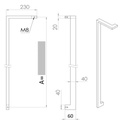 INOX DEURGREEP MODEL DK 06 ⧄ 40/20 - paar