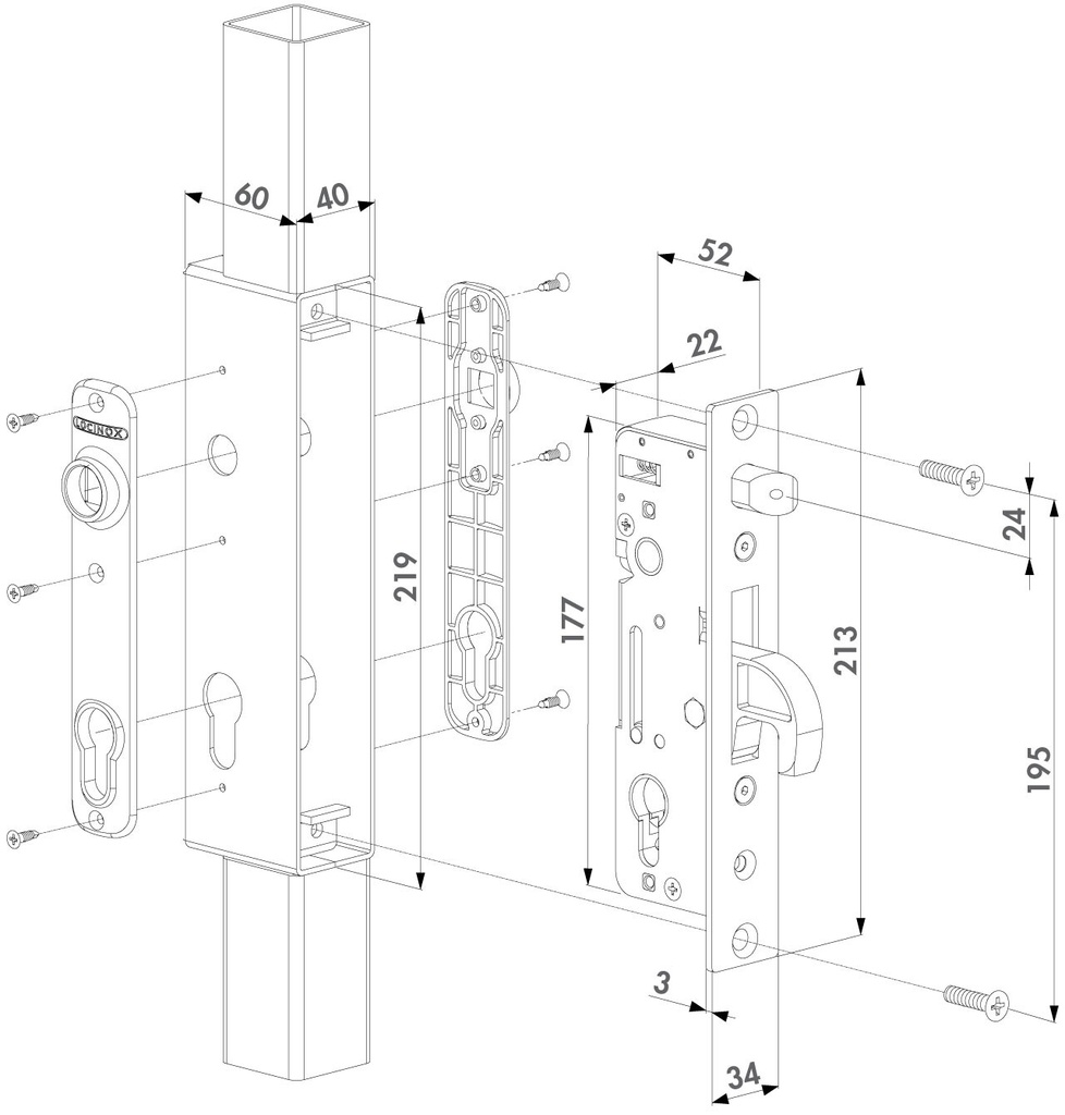 LOCINOX H-METAL INSTEEKSLOT VOOR METAAL PROFIELEN (kopie)