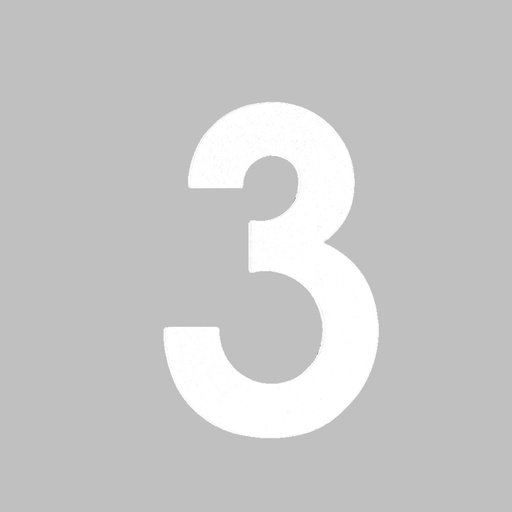 [FUJI-80-WIT-3] FUJI HUISNUMMER & -LETTER (80, Blanc, 3)