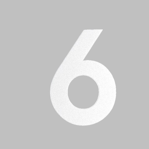 [FUJI-80-WIT-6] FUJI HUISNUMMER & -LETTER (80, Blanc, 6)