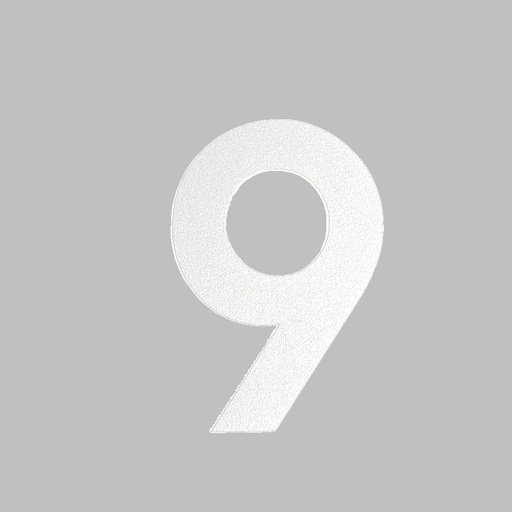 [FUJI-80-WIT-9] FUJI HUISNUMMER & -LETTER (80, Blanc, 9)