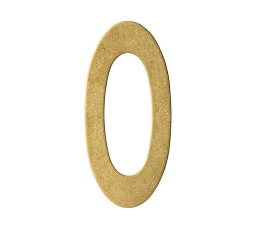 [0011.402040] INTERSTEEL HOUSE NUMBER (Messing getrommeld, 0)