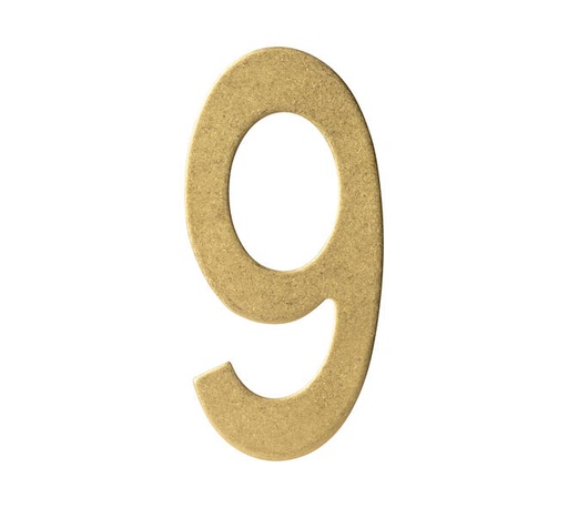 [0011.402049] INTERSTEEL HOUSE NUMBER (Messing getrommeld, 9)