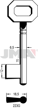 JMA BRUTE SLEUTEL PROFIEL 223G