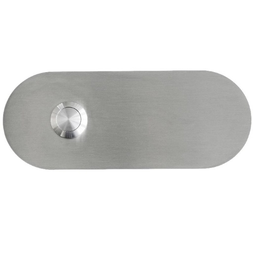 [DK4120-INOX] SONNETTE MAX KNOBLOCH DURBY POLY SNOW OVALE (Acier inoxydable / Inox)