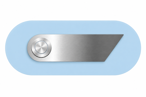 [DK4120-IBL] MAX KNOBLOCH DEURBEL DURBY POLY SNOW OVAL (Iceblue)