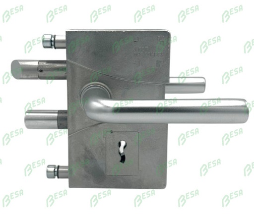 JACOT DES COMBES 101 DOOR LOCK WITH A BEARDED KEY FOR A ROUND PROFILE